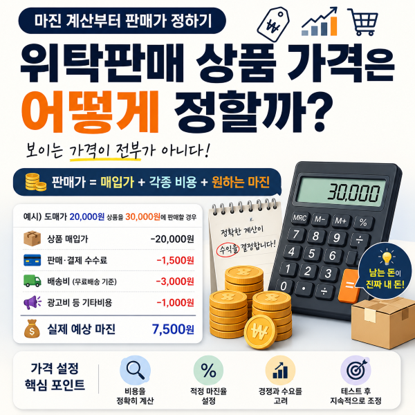 💰 위탁판매 상품 가격은 어떻게 정할까? | 마진 계산부터 판매가 정하기